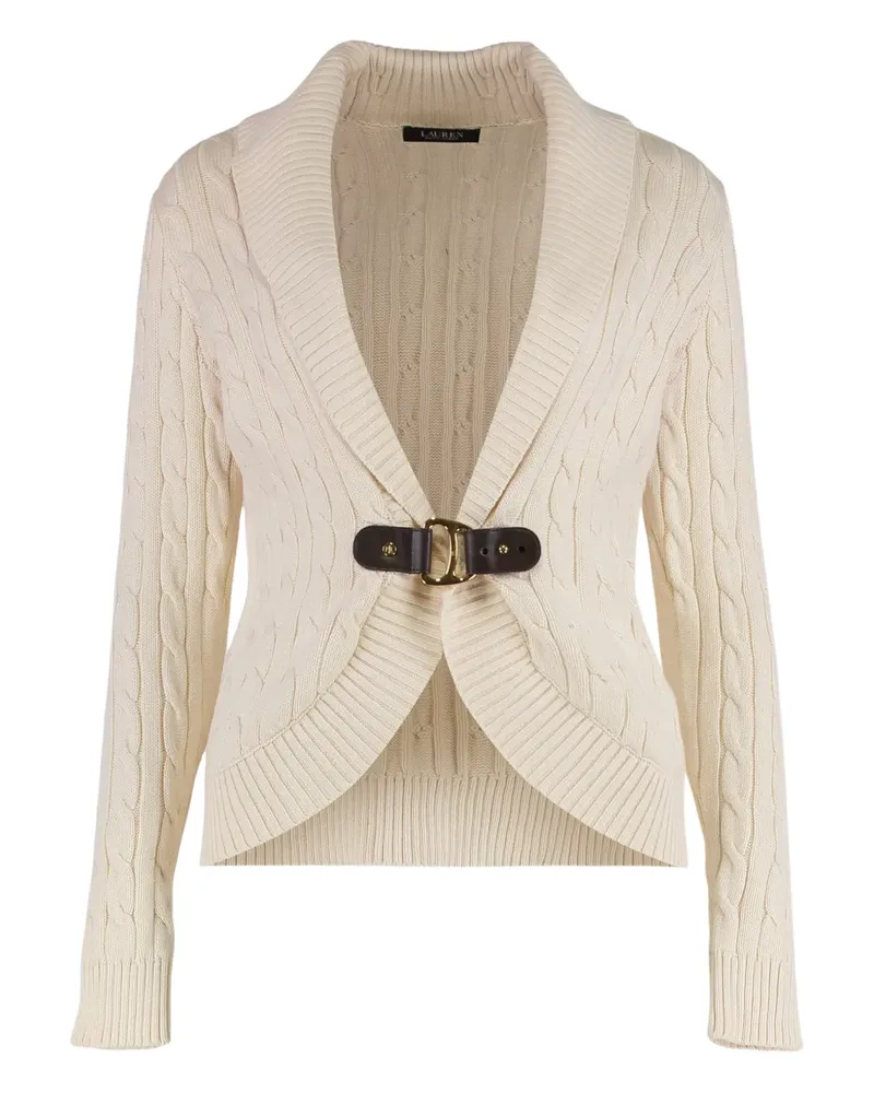 Ralph Lauren cable-knit shawl-lapel cardigan - Nude Nude