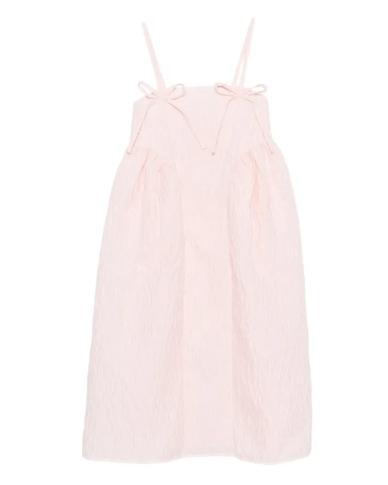 Cecilie Bahnsen Ambra Midikleid mit Schleifendetail - Rosa Rosa
