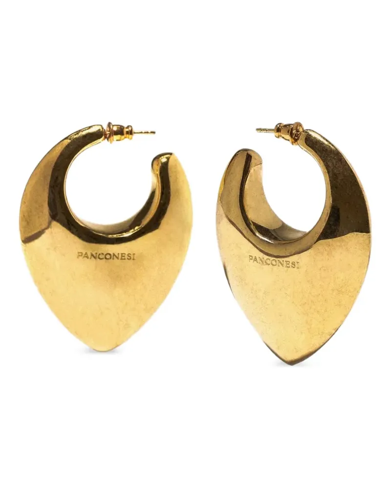 PANCONESI Spada Creolen mit Logo-Gravur - Gold Gold