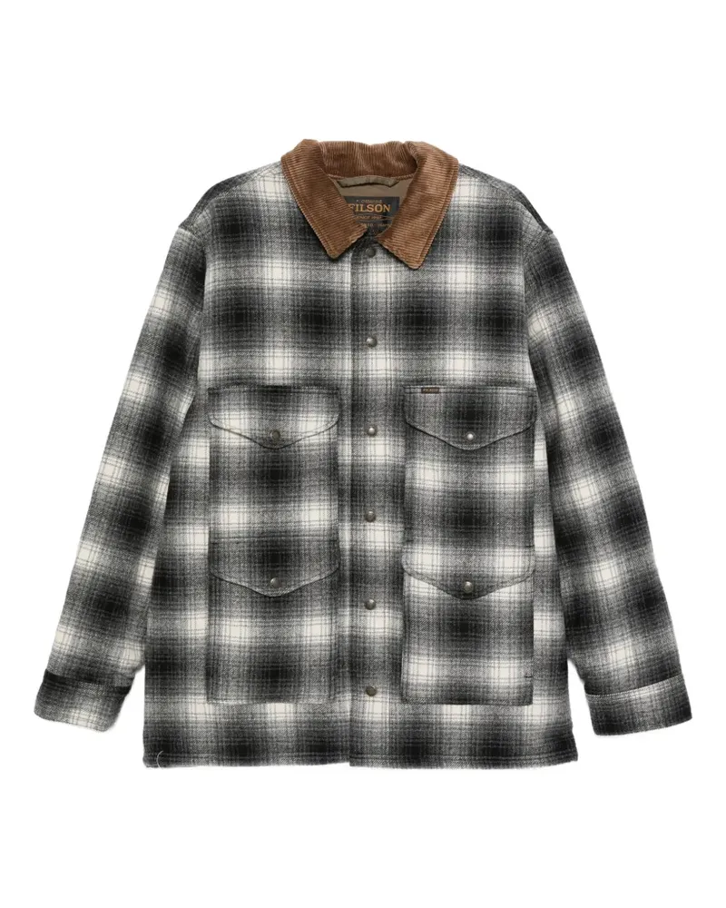 Filson Karierte Hemdjacke - Schwarz Schwarz