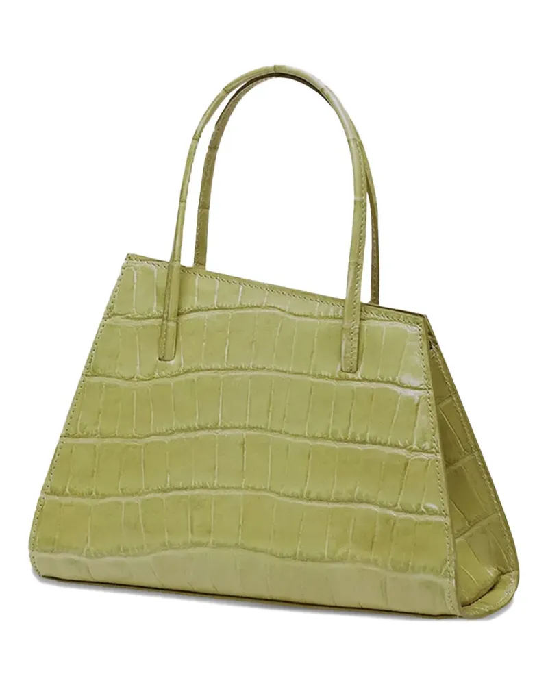 LITTLE LIFFNER Mini Tote Bag mit Kroko-Optik - Grün Grün