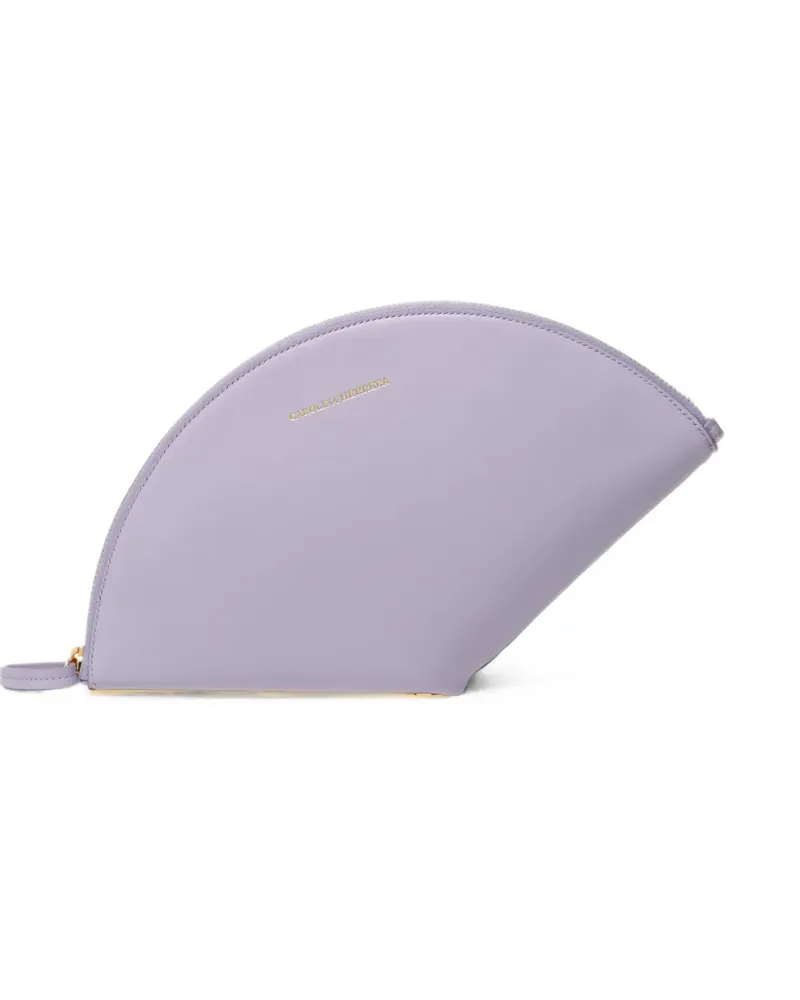 Carolina Herrera New York Consuelo fan-shaped leather clutch - Violett Violett