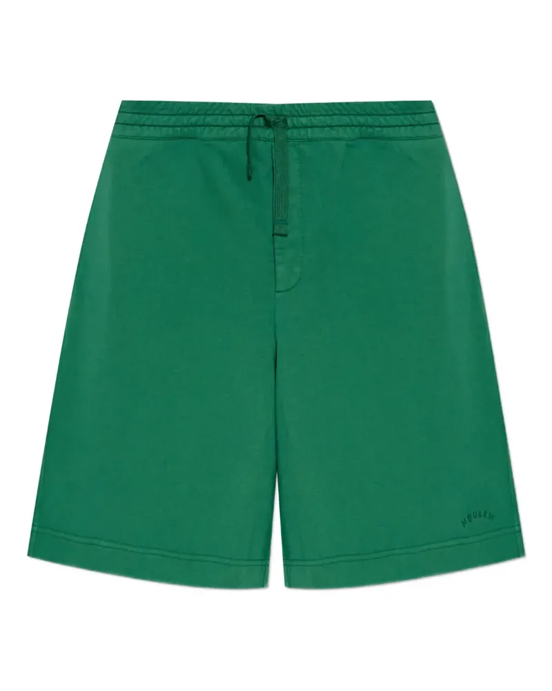 Alexander McQueen Shorts mit Logo-Stickerei - Grün Grün