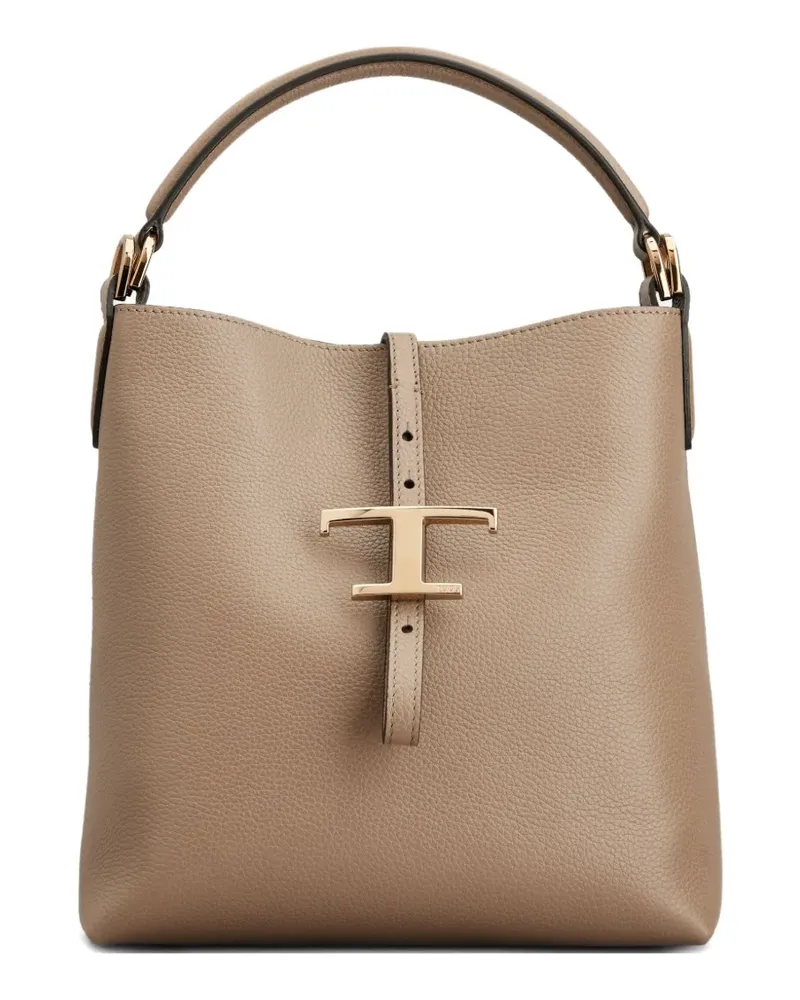 TOD'S Mini T Timeless Beuteltasche - Braun Braun