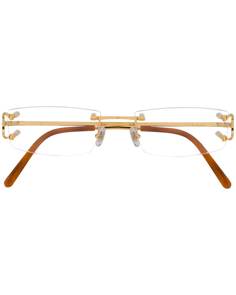 Cartier Brille mit eckigem Gestell - Gold Gold