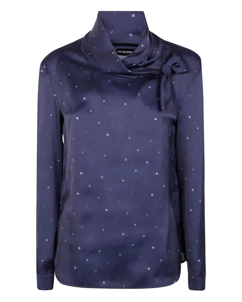 Emporio Armani Bluse mit Polka Dots - Blau Blau