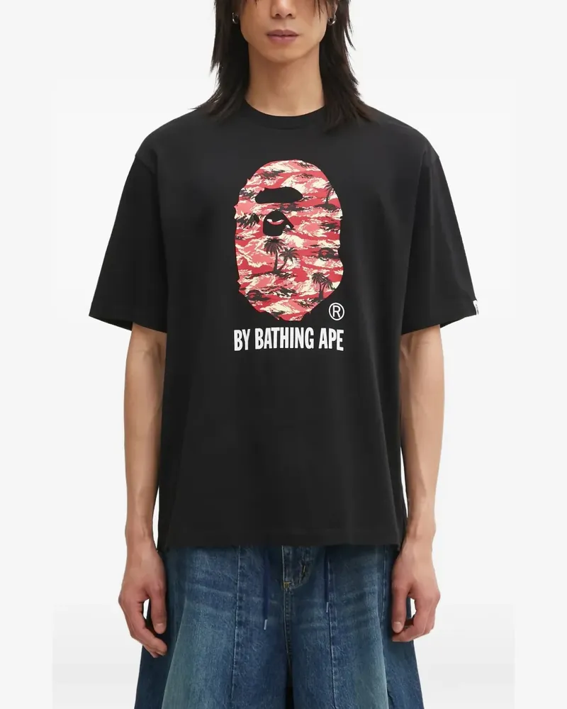 BAPE T-Shirt mit grafischem Print - Schwarz Schwarz
