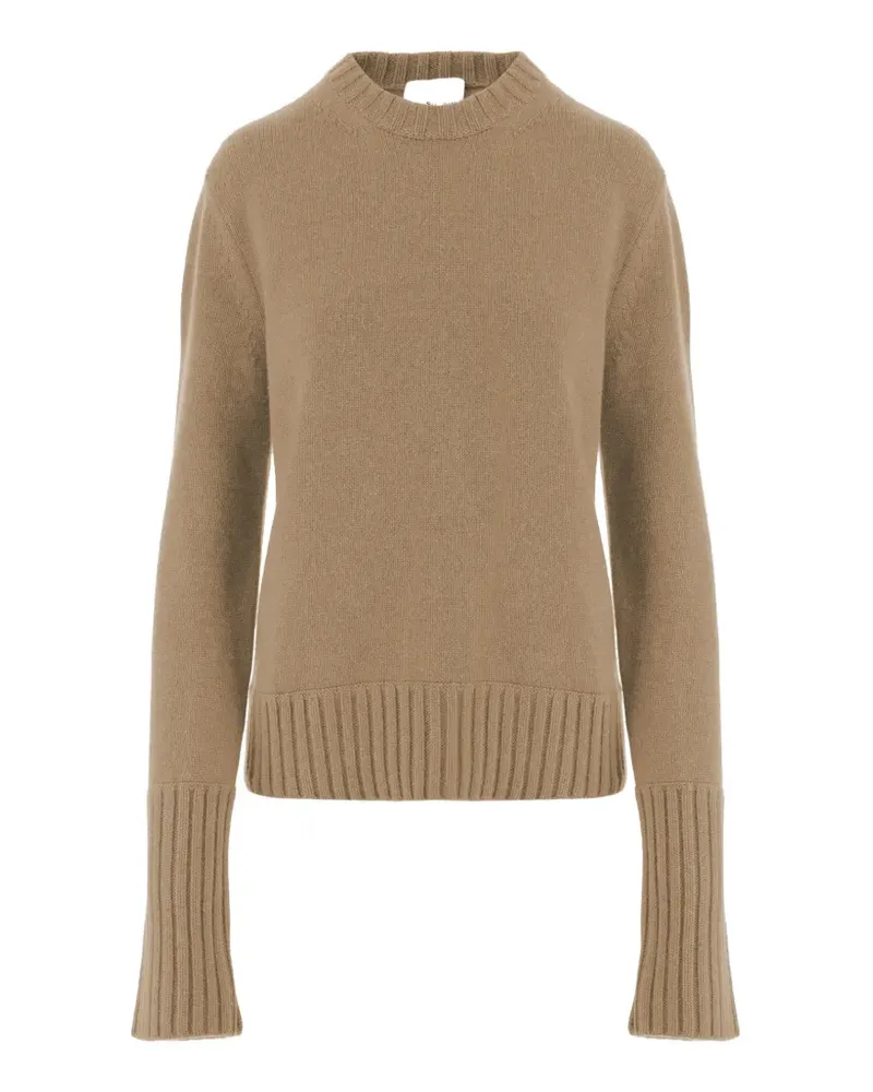Sa Su Phi ribbed-trim cashmere sweater - Nude Nude