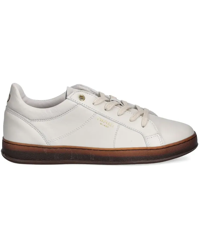 Twin-Set leather sneakers - Nude Nude