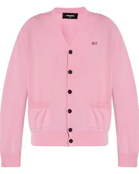 Dsquared2 Cardigan mit V-Ausschnitt Rosa