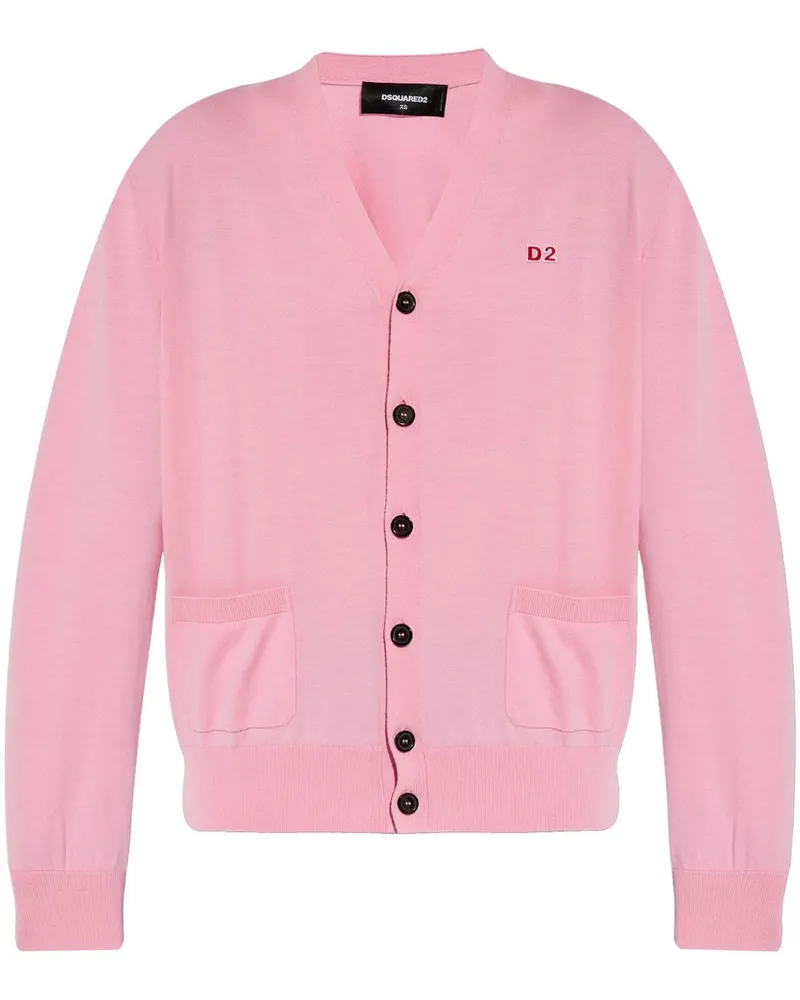 Dsquared2 Cardigan mit V-Ausschnitt - Rosa Rosa