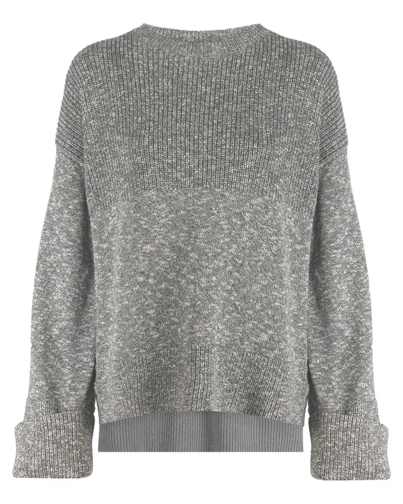 OFF-WHITE Gestreifter Pullover im Oversized-Look - Grau Grau