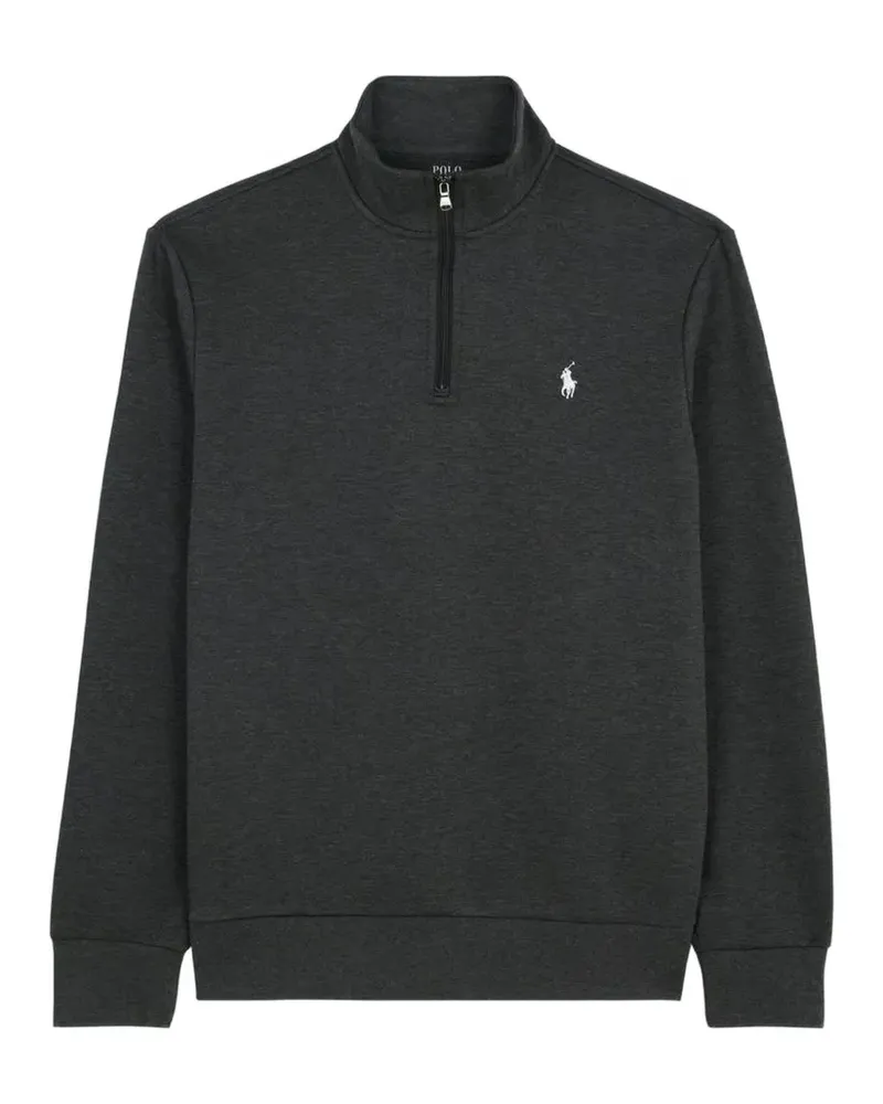 Ralph Lauren Doppelstrick-Pullover mit kurzem Reißverschluss - Grau Grau