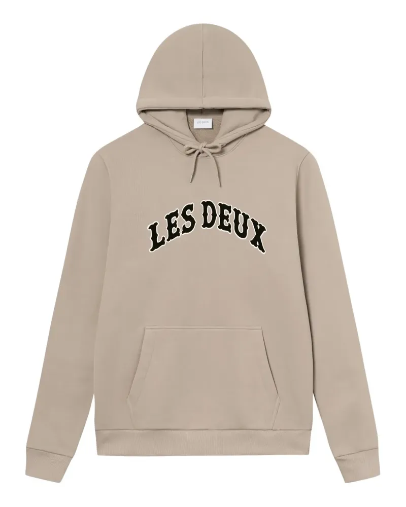 LES DEUX Brady logo-print hoodie - Nude Nude