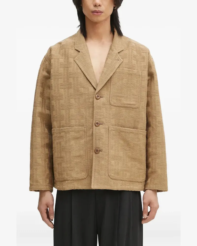 Kenzo Workwear-Jacke mit Webmuster - Nude Nude