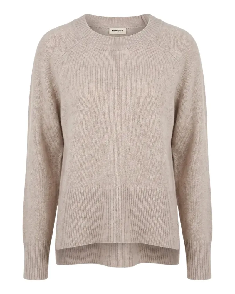 Not Shy ribbed-knit cashmere sweater - Nude Nude