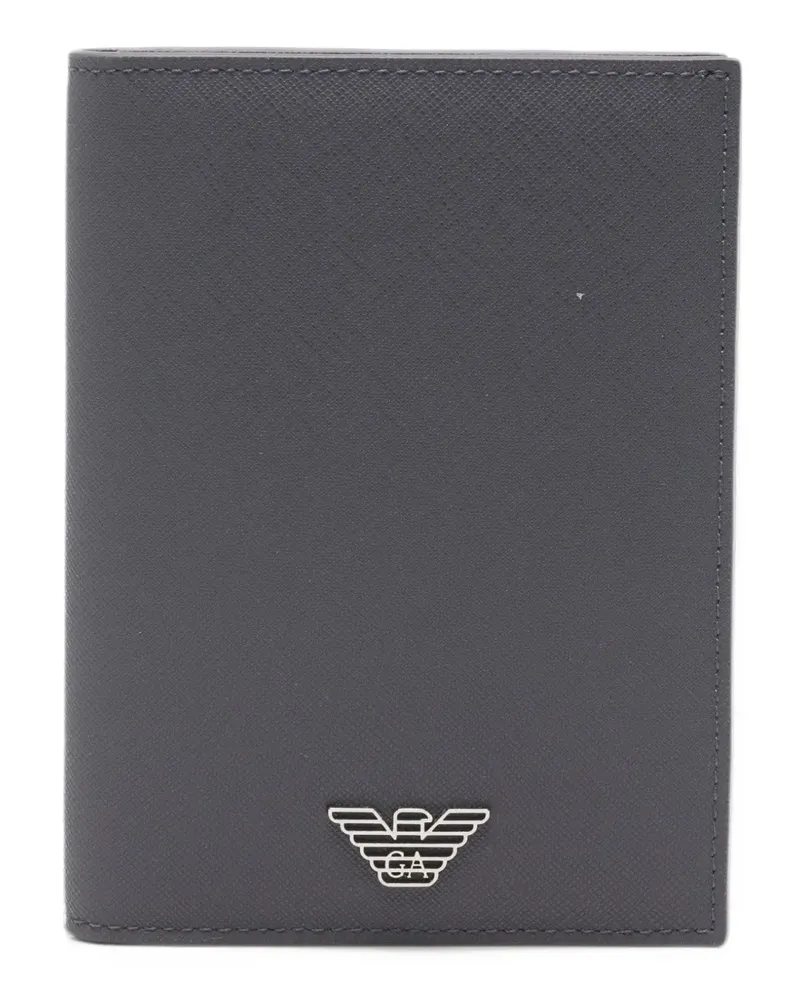 Emporio Armani logo-plaque bifold card holder - Grau Grau
