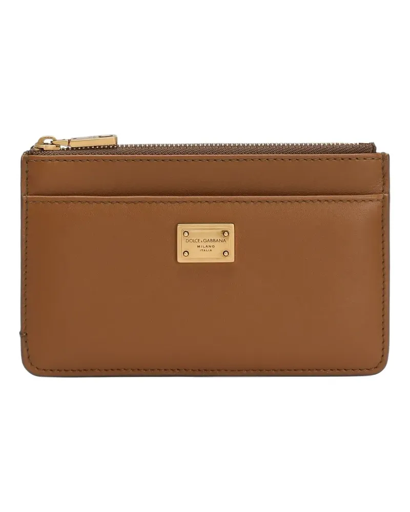 Dolce & Gabbana Dauphine Kartenetui mit Logo-Schild - Braun Braun