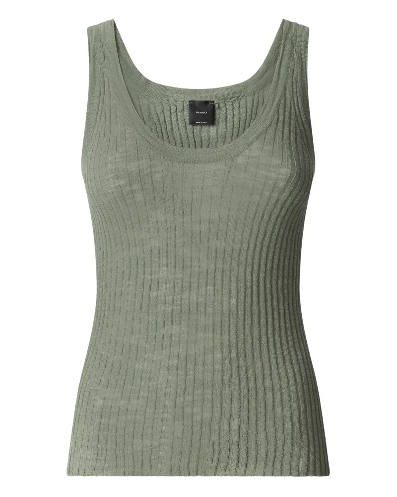 Pinko Geripptes Trägershirt - Grün Grün