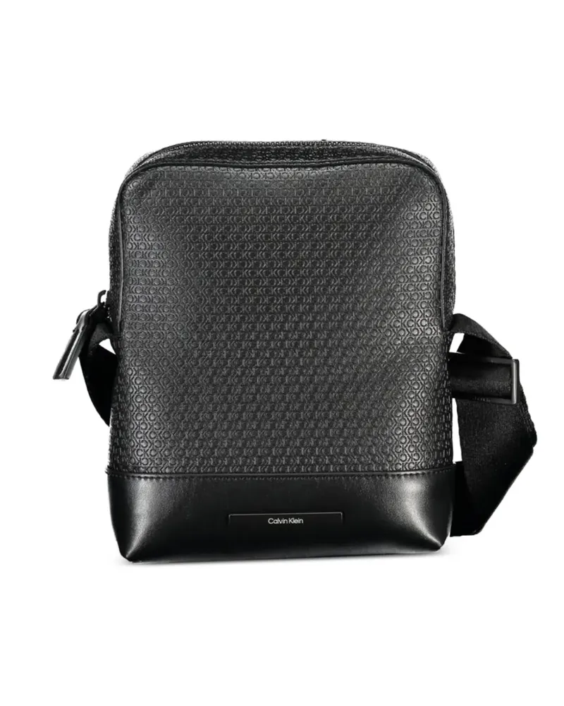 Calvin Klein monogram-embossed shoulder bag - Schwarz Schwarz