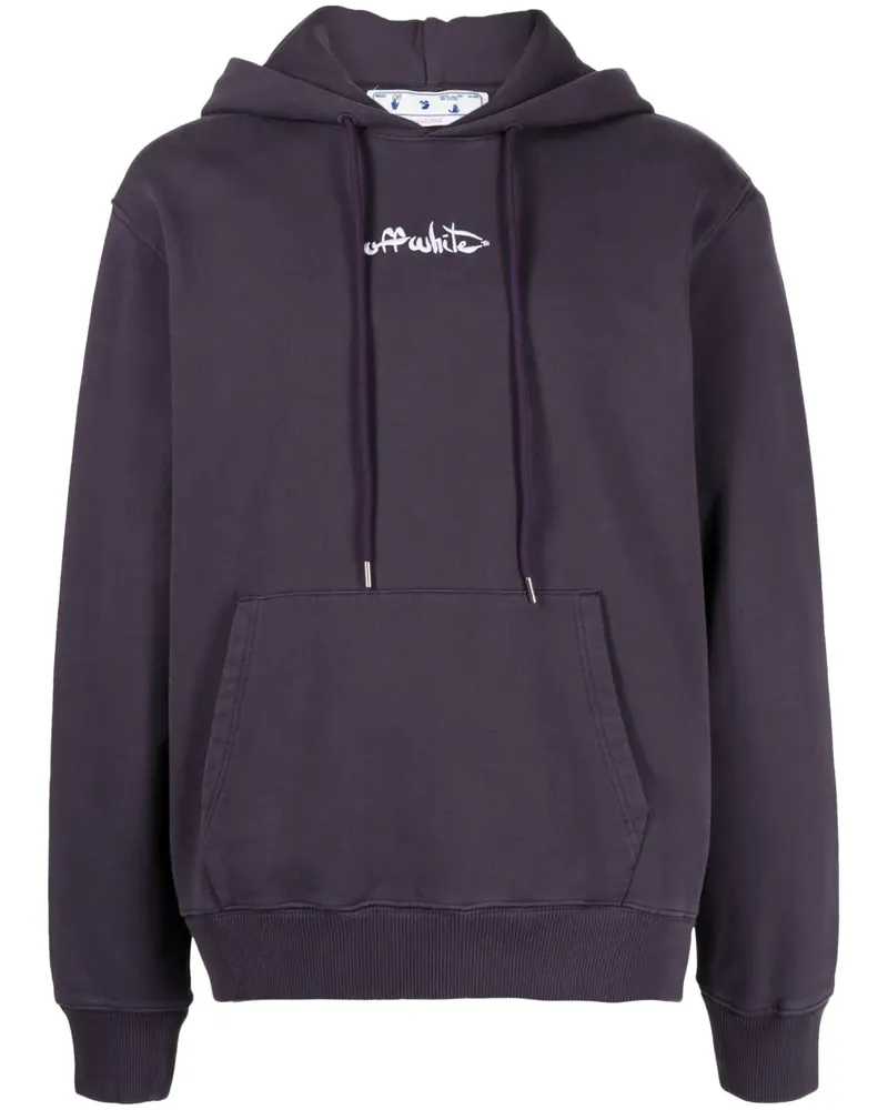 OFF-WHITE Hoodie mit Logo-Stickerei - Violett Violett