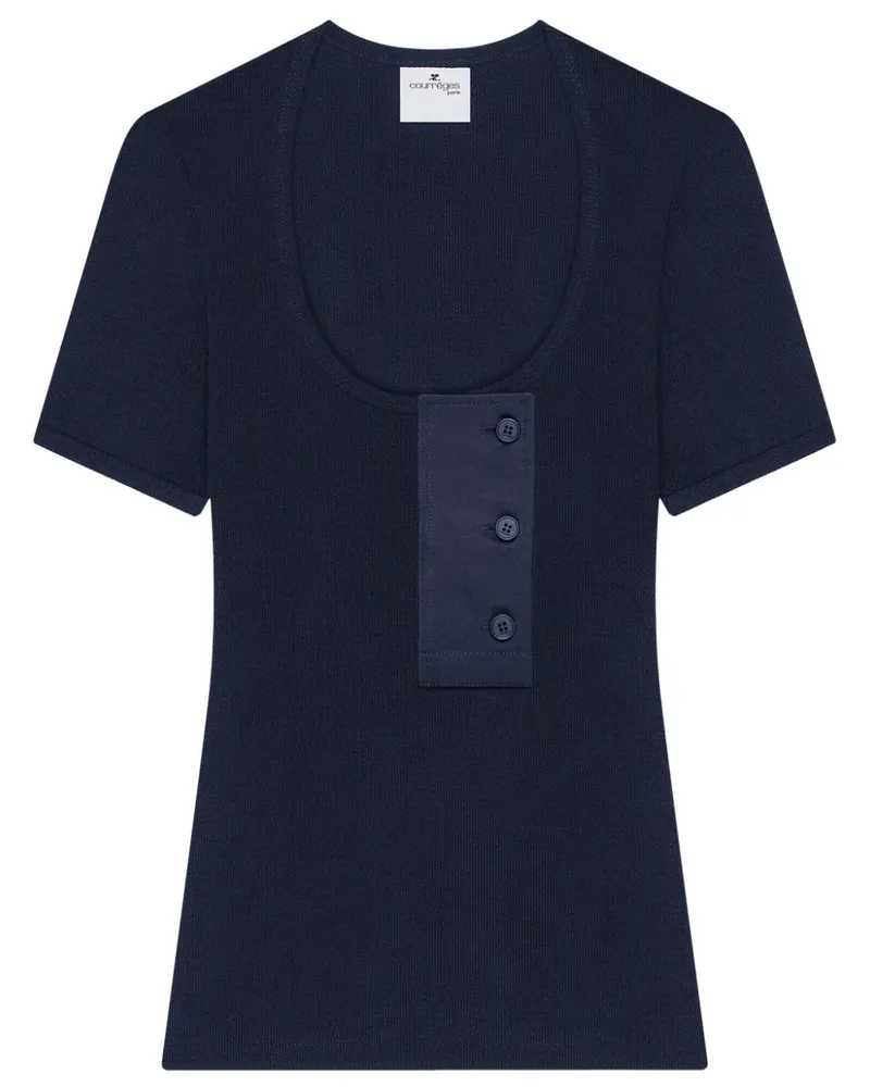 Courrèges Oblique 90 T-Shirt - Blau Blau