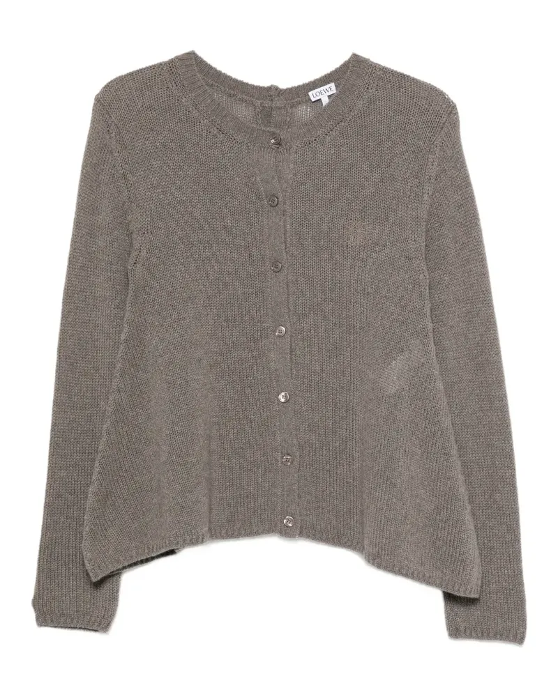 Loewe Anagram-embroidered cashmere cardigan - Grau Grau