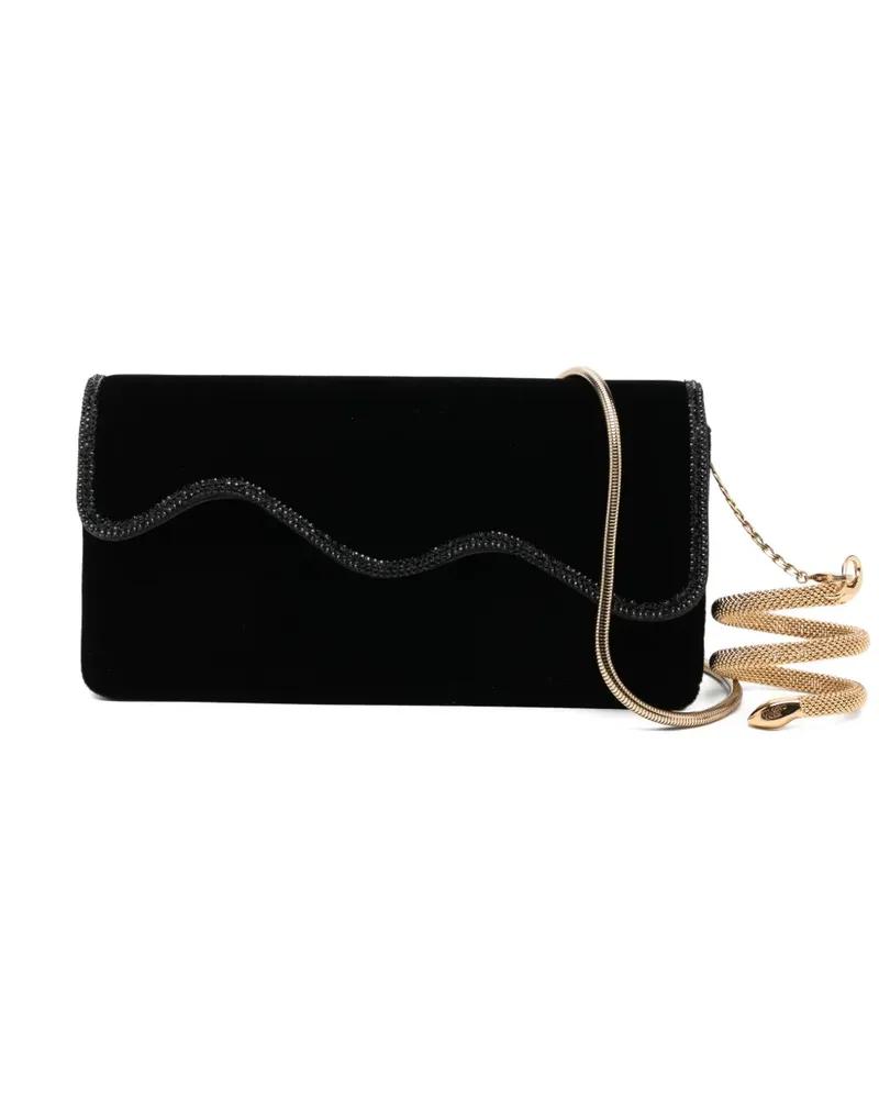 René Caovilla Onda Clutch - Schwarz Schwarz