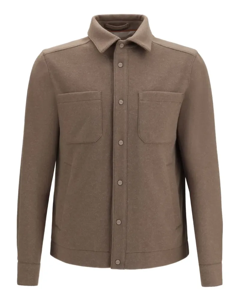 Herno chest-pockets press-stud jacket - Braun Braun
