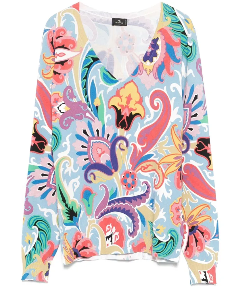 Etro Pullover mit Paisley-Print - Blau Blau