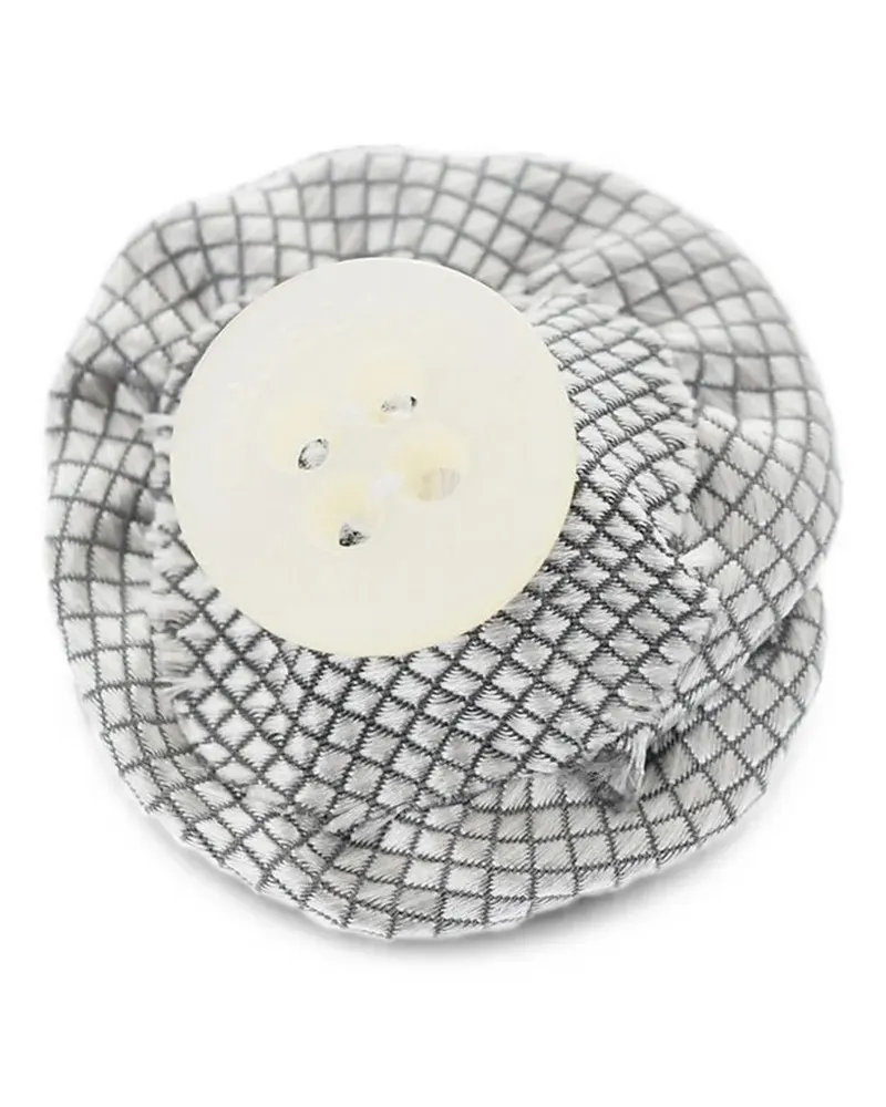 Corneliani silk-embroidered lapel pin - Weiß Weiß