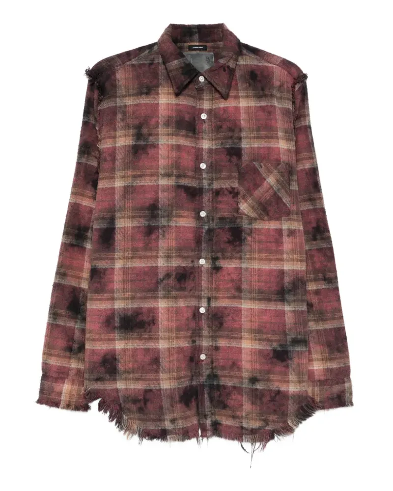 R13 Hemd mit Karomuster - Violett Violett