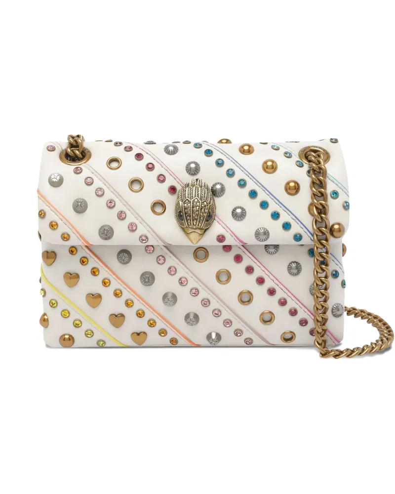 Kurt Geiger Kleine Kensington Schultertasche mit Nieten - Weiß Weiß