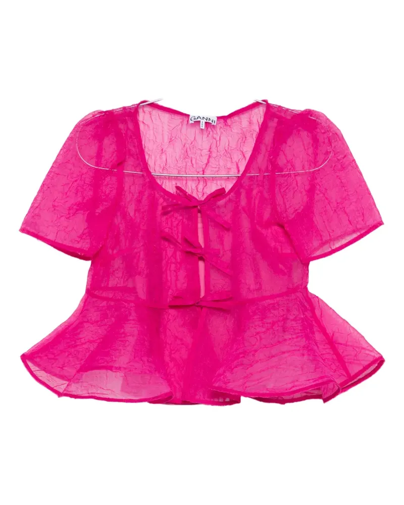 Ganni shibori organza blouse - Rosa Rosa