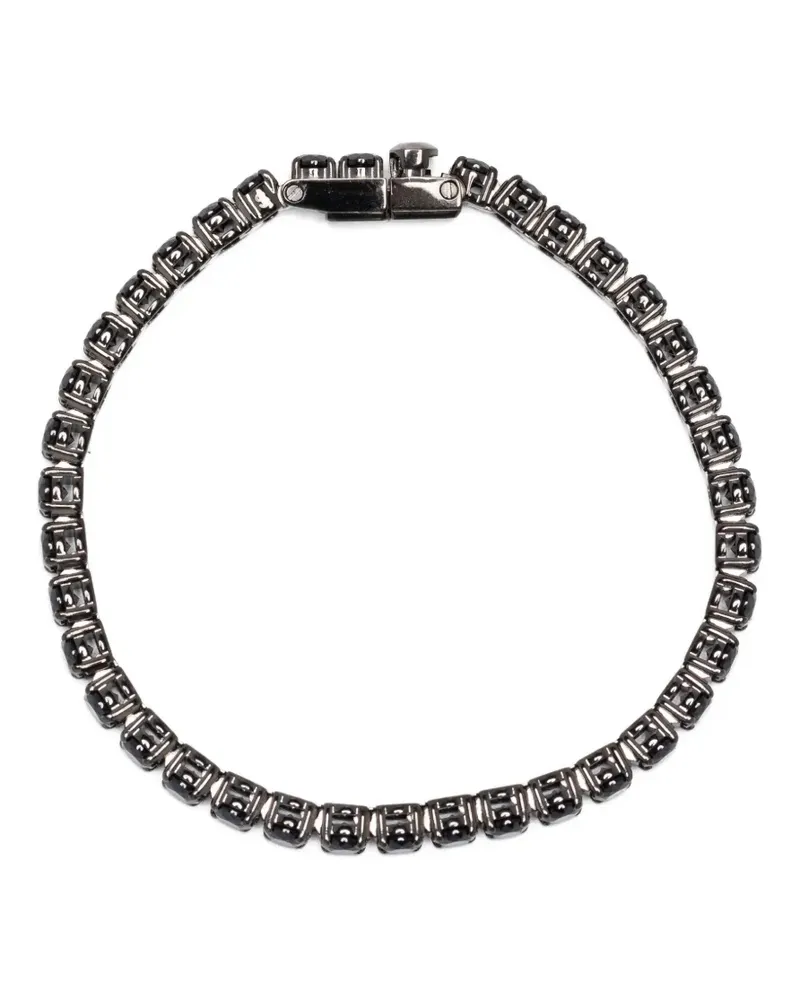 Swarovski Matrix Tennisarmband aus Ruthenium - Schwarz Schwarz