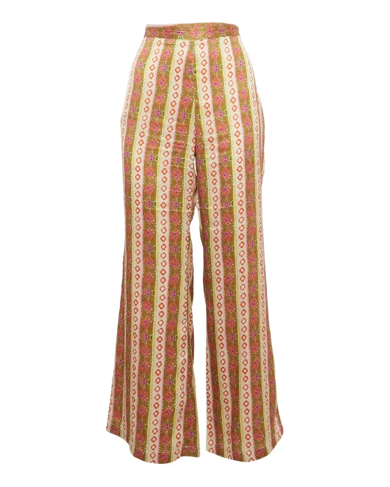 Sandro crepe flared trousers - Nude Nude