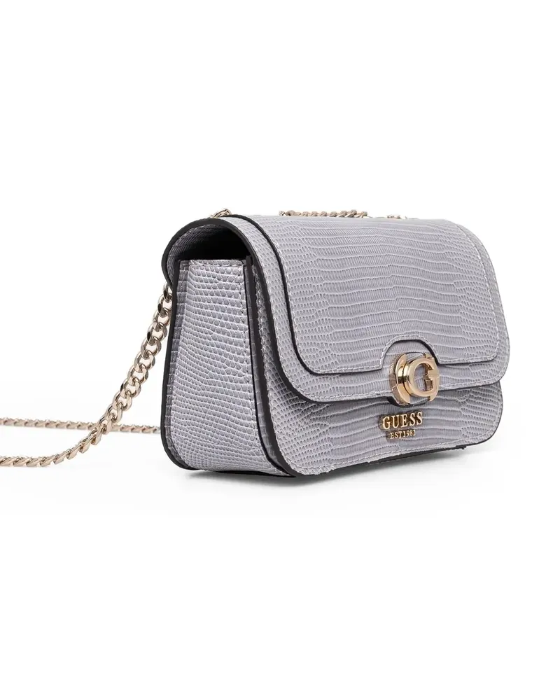 Guess Umhängetasche mit geprägtem Kettenriemen - Grau Grau