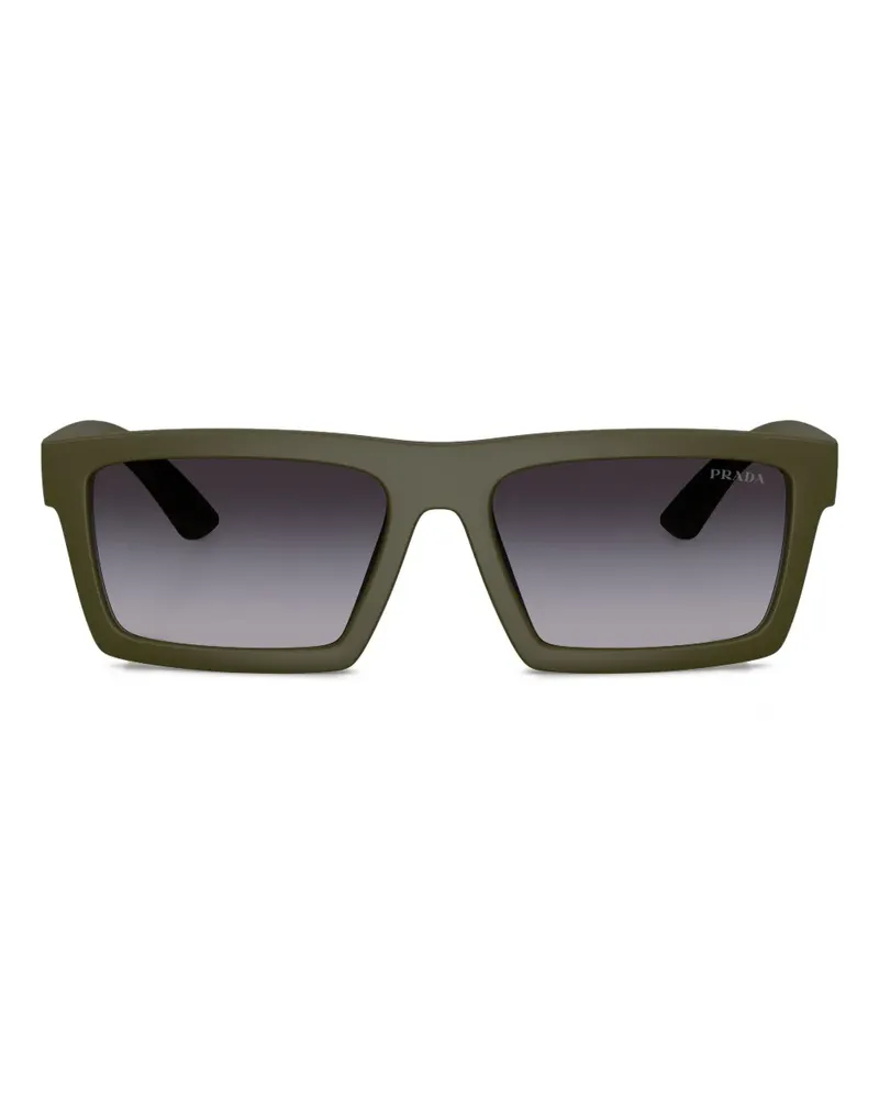 Prada Sonnenbrille mit eckigem Gestell - Grün Grün