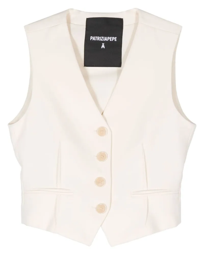 Patrizia Pepe Weste aus Twill - Nude Nude