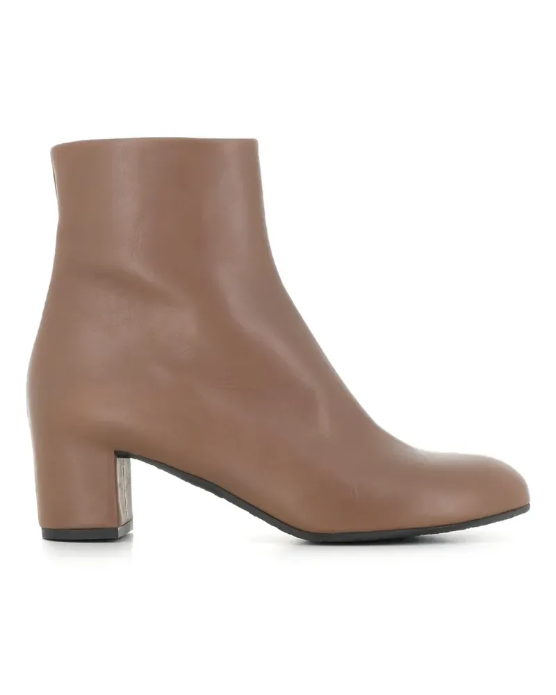 Roberto del Carlo Stiefel mit Reißverschluss - Braun Braun