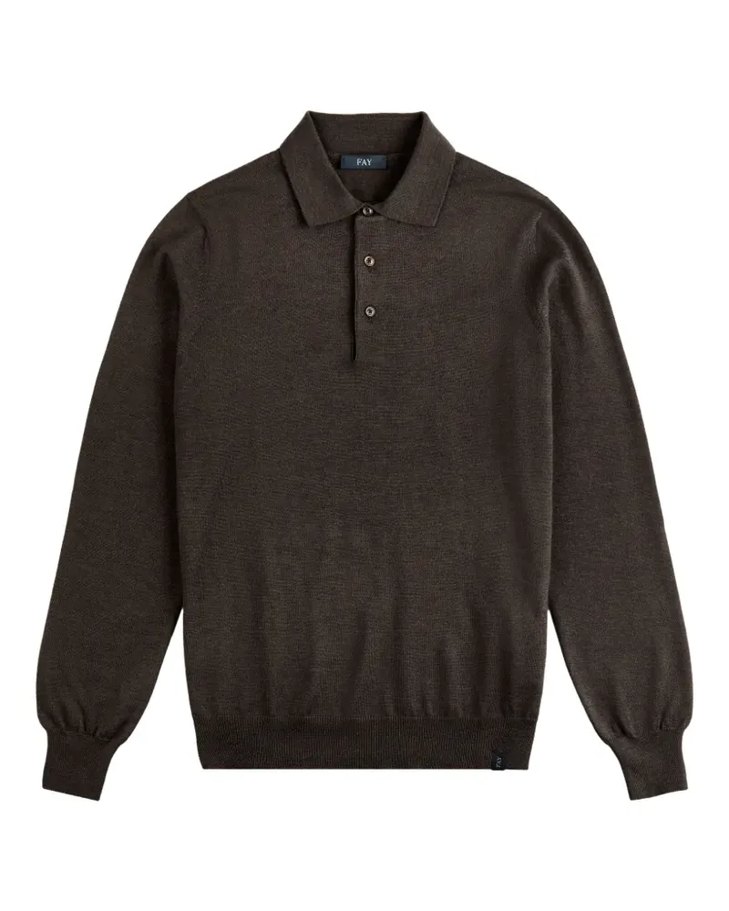 Fay Langärmeliger Pullover - Braun Braun