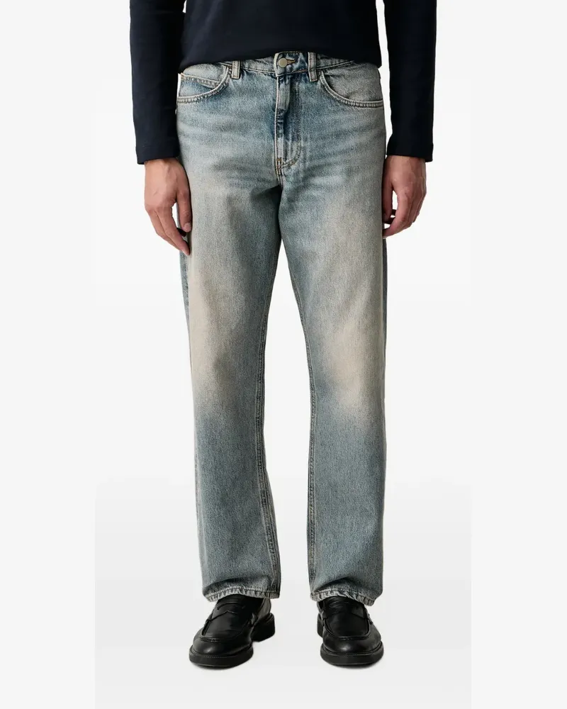 Sisley washed-effect wide-leg jeans - Blau Blau