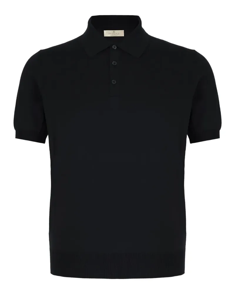 PANICALE Cashmere polo shirt - Schwarz Schwarz