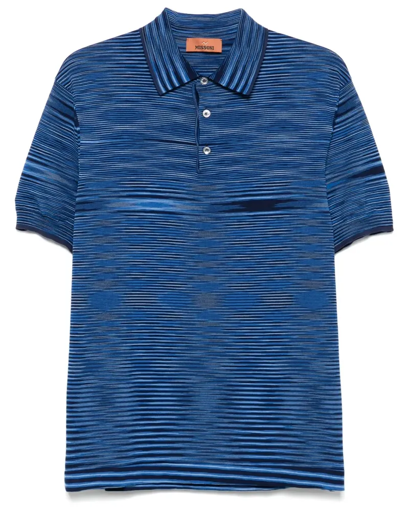 Missoni Gestreiftes Poloshirt - Blau Blau