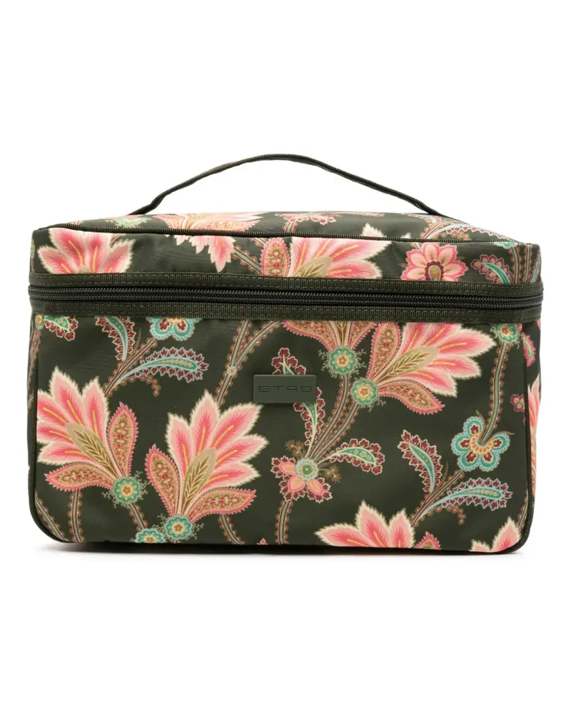 Etro Kosmetiktasche mit Paisley-Print - Grün Grün
