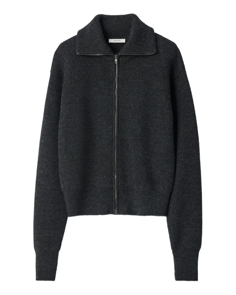 Christophe Lemaire Gerippter Cardigan mit Reißverschluss - Grau Grau