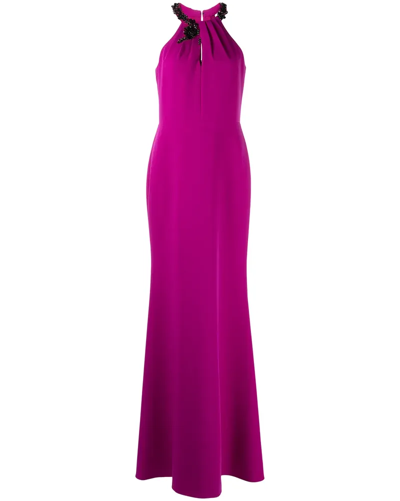 Marchesa Robe mit Schlüssellochausschnitt - Violett Violett
