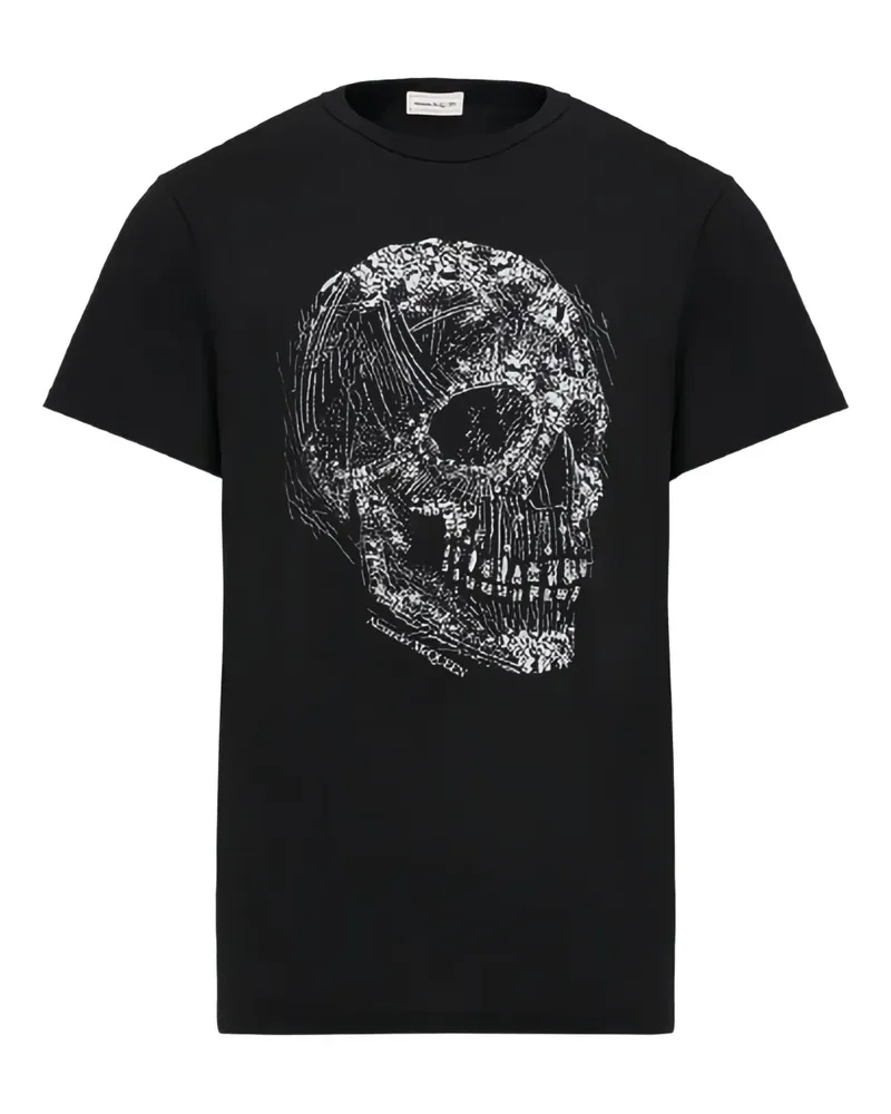 Alexander McQueen Crystal Skull T-Shirt - Schwarz Schwarz