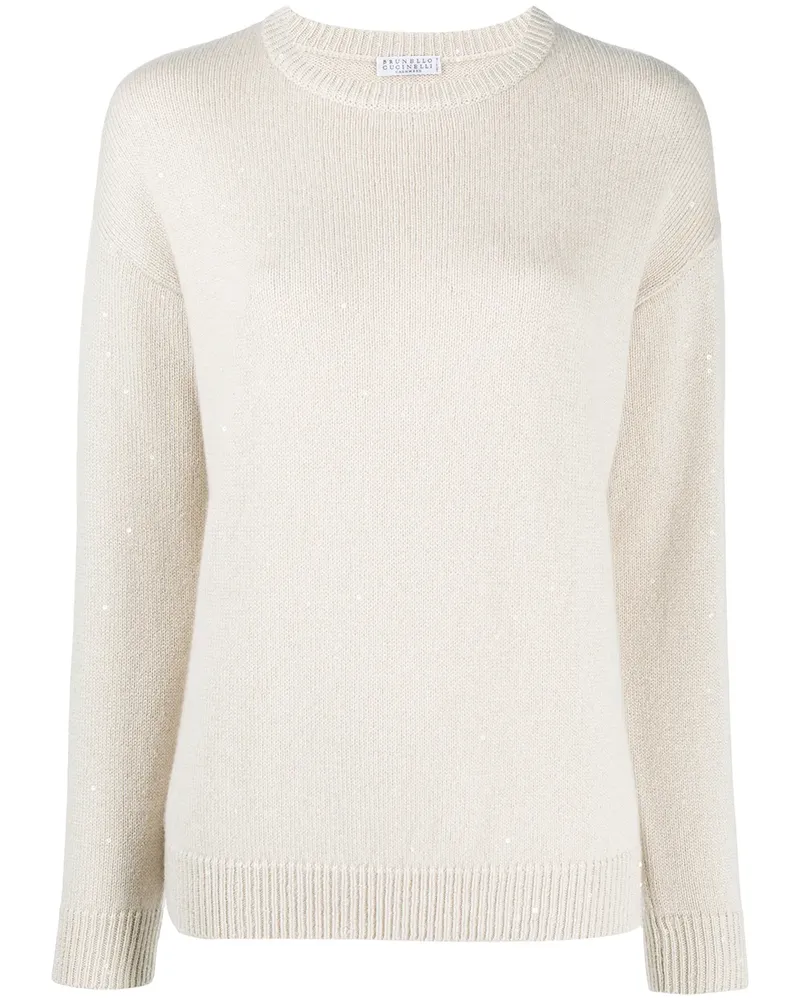 Brunello Cucinelli Pullover mit Pailletten - Nude Nude