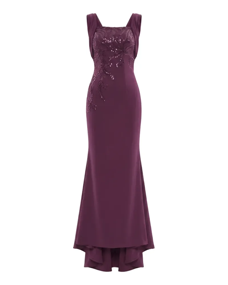 Saiid Kobeisy sequin-embellished draped-back maxi dress - Violett Violett